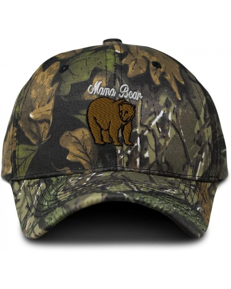 Custom Camo Baseball Cap Mame Bear Cotton Hunting Dad Hats for Men & Women Forest Tree Green Design Only $15.29 Baseball Caps