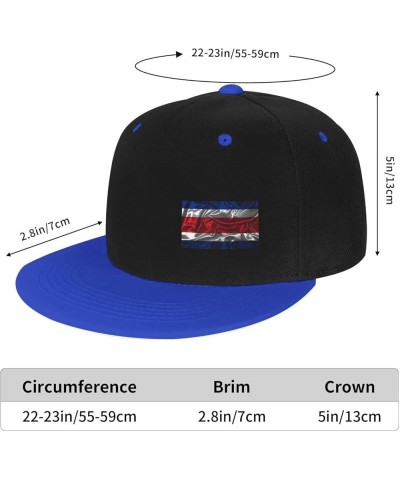 Silk Style Flag of Costa Rica Snapback Hat Flat Bill Hat Baseball Cap for Men Women Flat Brim Hats Blue $10.59 Baseball Caps