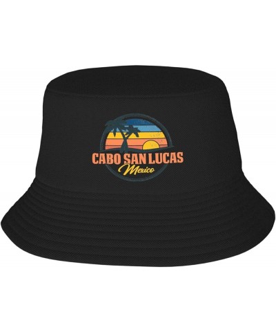 Cabo_San_Lucas_Mexico Man Woman's Teen Fisherman's Hat Summer Beach Hats Cool Sun Hat Black $14.34 Sun Hats