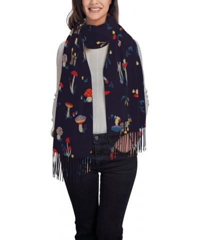 Warm Women Blanket Scarf Oversized Tassel Travel Wrap And Shawl Cozy-Not All Who Wander Are Lost2 Mushrooms3 $13.43 Scarves