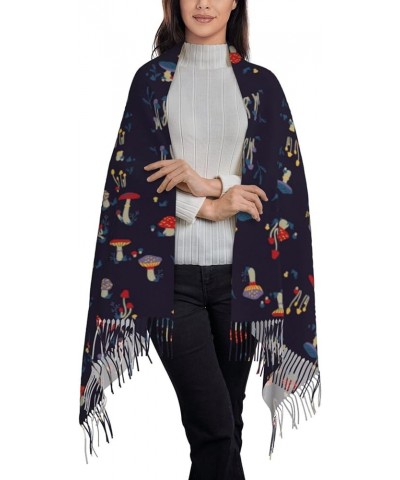 Warm Women Blanket Scarf Oversized Tassel Travel Wrap And Shawl Cozy-Not All Who Wander Are Lost2 Mushrooms3 $13.43 Scarves