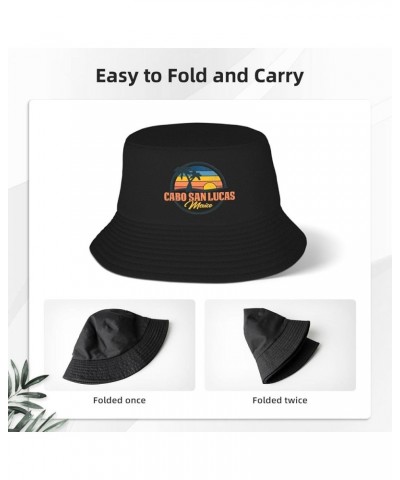 Cabo_San_Lucas_Mexico Man Woman's Teen Fisherman's Hat Summer Beach Hats Cool Sun Hat Black $14.34 Sun Hats