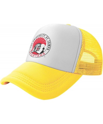 The University of Tampa Trucker Hats for Both Men and Women - Mesh Baseball Snapback Hats Yellow $12.38 Baseball Caps