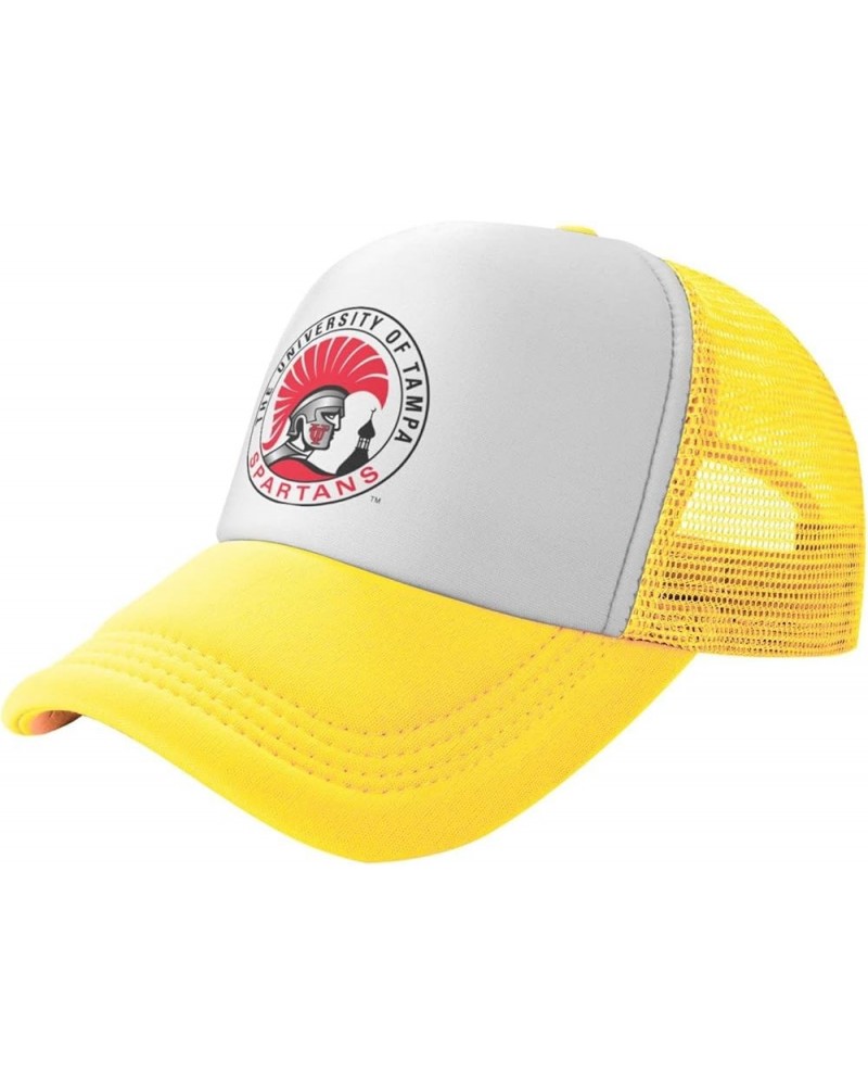 The University of Tampa Trucker Hats for Both Men and Women - Mesh Baseball Snapback Hats Yellow $12.38 Baseball Caps