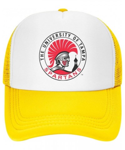 The University of Tampa Trucker Hats for Both Men and Women - Mesh Baseball Snapback Hats Yellow $12.38 Baseball Caps