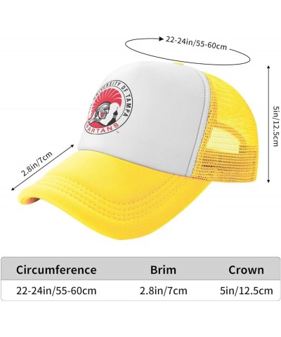 The University of Tampa Trucker Hats for Both Men and Women - Mesh Baseball Snapback Hats Yellow $12.38 Baseball Caps