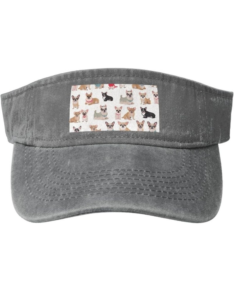 Sun Visor Hats Sunscreen Visor Cap Sport Empty Top Baseball Cap for Men Women Cute Chihuahua Pug Pattern Cowboy Visor Caps Gr...