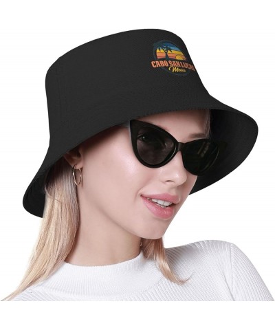 Cabo_San_Lucas_Mexico Man Woman's Teen Fisherman's Hat Summer Beach Hats Cool Sun Hat Black $14.34 Sun Hats