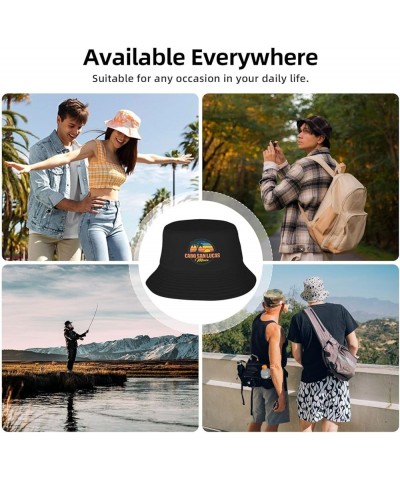 Cabo_San_Lucas_Mexico Man Woman's Teen Fisherman's Hat Summer Beach Hats Cool Sun Hat Black $14.34 Sun Hats