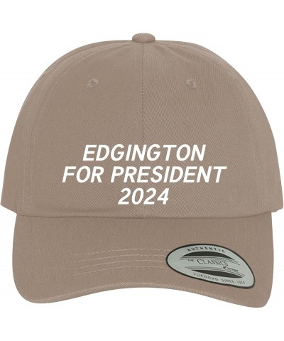 Edgington for President 2024 - Comfortable Dad Hat Baseball Cap Khaki $21.43 Baseball Caps