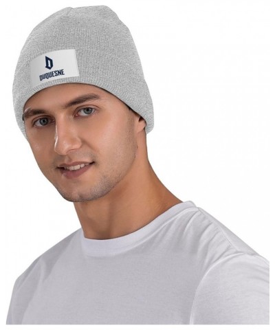 Duquesne University Logo Classic Warm Winter Knit Cap Fleece Lined Beanie Hat Gray $11.67 Skullies & Beanies