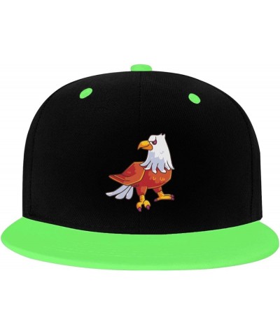 Domineering Eagle Snapback Hat for Men Women Baseball Cap Trucker Flat Bill Hats Dad Caps Green $11.15 Baseball Caps