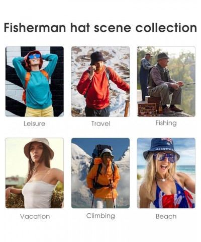 Bucket Hat UPF 50+ for Women Mens Outdoor Fisherman Hats Sun Protection Caps Pattern (394) $9.87 Sun Hats