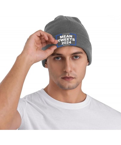 Election Mean Tweets 2024 Cozy Knitted Hat for Winter - Warm Comfort Black Deep Heather $15.39 Skullies & Beanies