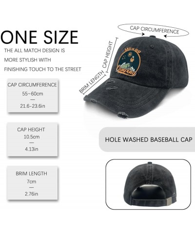 Baseball Hat Let Us Go Camping Dad Hats for Women Vintage Mesh Snapbacks for Gift Denim $13.29 Baseball Caps