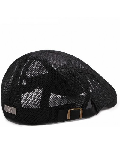 Men Mesh Newsboy Cap Mesh Breathable Summer Cap Adjustable Newsboy Beret Cap Cabbie Flat Cap (Color : G, Size : 55-60cm Adjus...