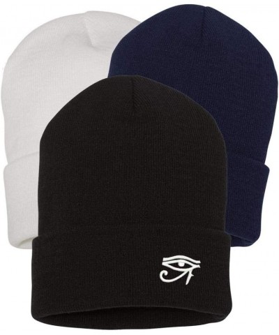 Eye of Ra Embroidery Logo Beanie Navy $12.99 Skullies & Beanies