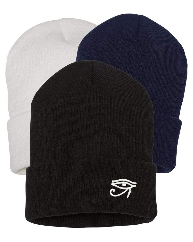 Eye of Ra Embroidery Logo Beanie Navy $12.99 Skullies & Beanies