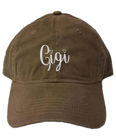 Gigi Gift Idea Grandma Aunt Dad Deluxe Trucker Flatbill Baseball Embroidered Hat Deluxe Dad Brown $12.28 Baseball Caps