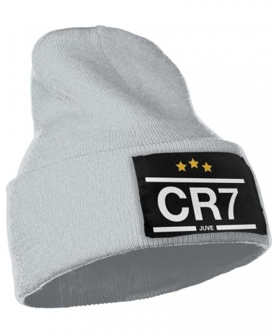 Ronaldo 7 Adult Knit Hats Casual Unisex Beanie Hat Cap,Balaclava,Half Balaclava Gray $12.47 Balaclavas