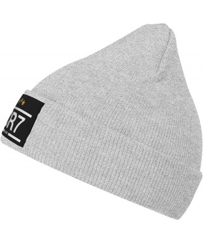 Ronaldo 7 Adult Knit Hats Casual Unisex Beanie Hat Cap,Balaclava,Half Balaclava Gray $12.47 Balaclavas