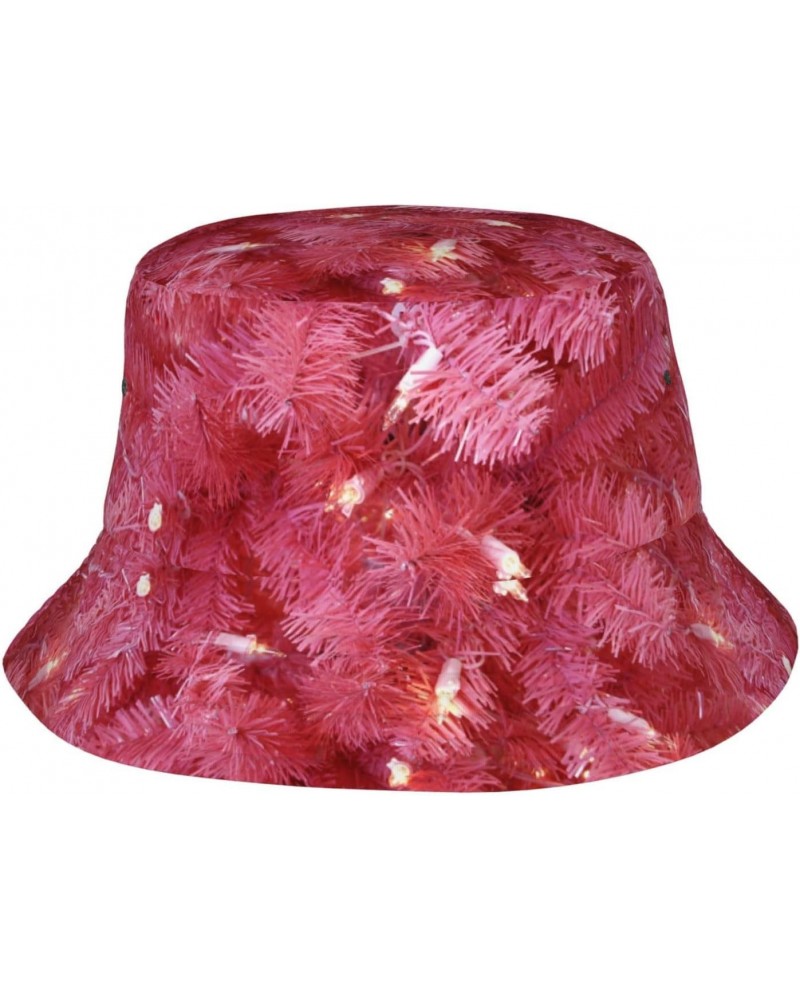 Pink Tree Bucket Hat for Women Men, Fashion Unisex Bucket Hats Breathable Fisherman Hat, Packable Beach Sun Hat, Uv Protectio...