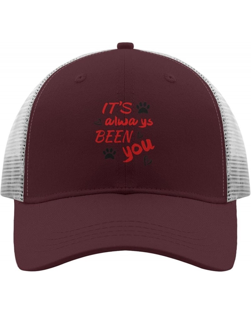 It's Always Been You Baseball Cap Outdoor hat Apricot Mens Baseball Cap Gifts for Boyfriends Hiking Hats Chestnut Red $9.97 B...