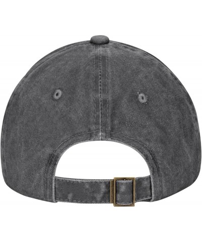 Vintage Washed Baseball Cap Dad Hat Adjustable Trucker Hat for Women Men Black Deep Heather $10.39 Baseball Caps