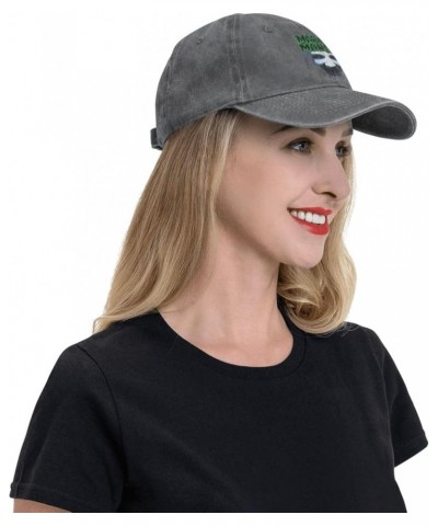 Vintage Washed Baseball Cap Dad Hat Adjustable Trucker Hat for Women Men Black Deep Heather $10.39 Baseball Caps