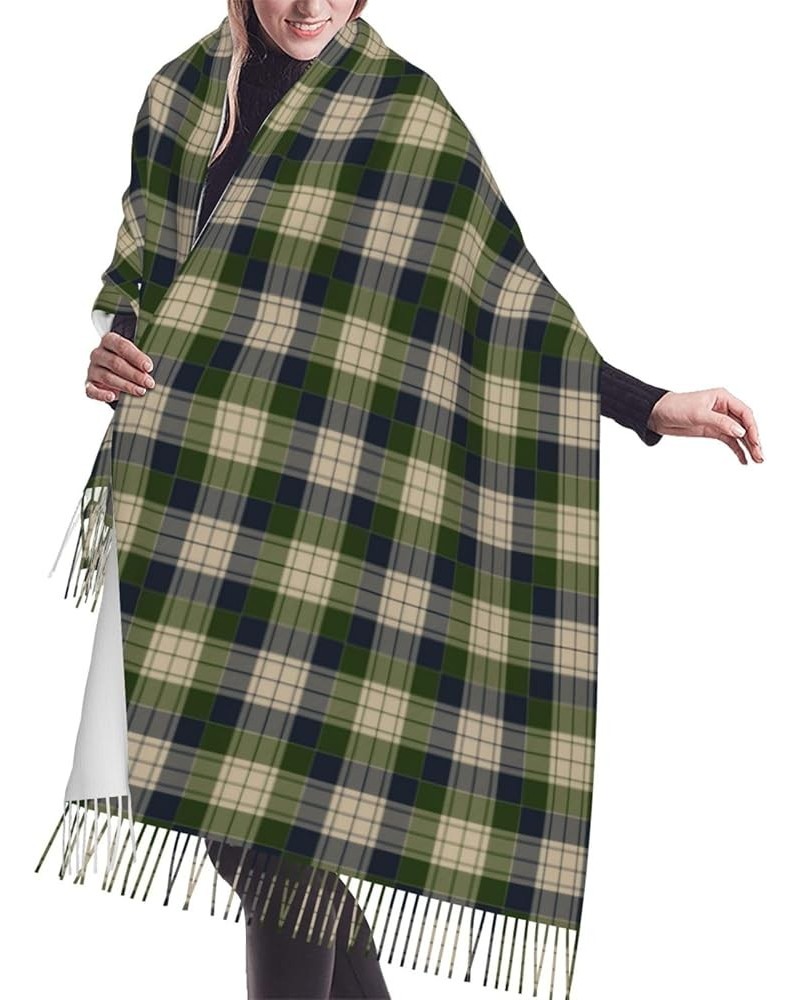 Blue Red White Tartan Plaid Scottish Imitation Cashmere Tassel Scarf Winter Scarf Autumn Softest Classic Warm 5 $13.06 Scarves