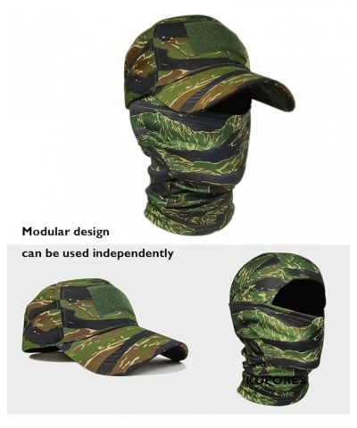 Camo Balaclava Face Mask Baseball Cap with American Flag Patch Neck Gaiter,UV Protector Scarf for Men/Women Black Camo $12.75...