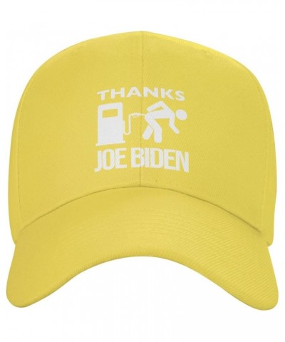 Thanks Biden Gas Pump Gifts Baseball Cap Women Trucker Hat for Men Dad Hat Adjustable Snapback Hat Cowboy Hat Black Yellow $1...