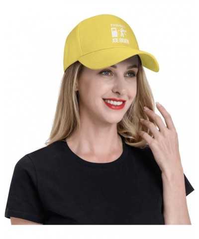 Thanks Biden Gas Pump Gifts Baseball Cap Women Trucker Hat for Men Dad Hat Adjustable Snapback Hat Cowboy Hat Black Yellow $1...