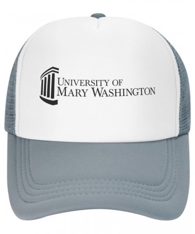 University of Mary Washington Logo Breathable Mesh Hat with Team Logo Fashion Trucker Hats Adjustable Baseball Cap Gray $14.4...