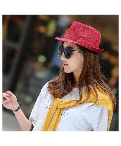 Unisex Fashion Fedora Wide Brimmed Bowling Gentleman Elegant Jazz Church Coffee One Size $12.18 Fedoras