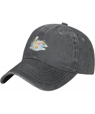 Duck Family in The Pond Baseball Cap for Men Women Hats Cotton Trucker Caps Adjustable Dad Hat Deep Heather $9.83 Baseball Caps