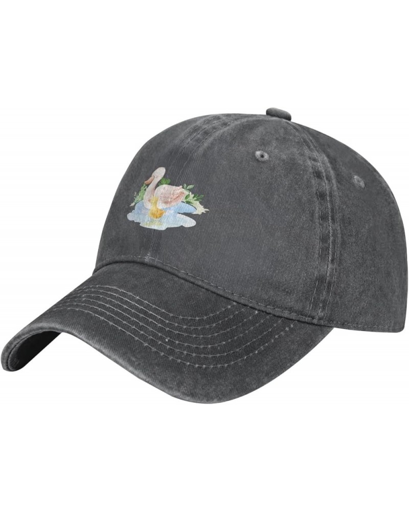 Duck Family in The Pond Baseball Cap for Men Women Hats Cotton Trucker Caps Adjustable Dad Hat Deep Heather $9.83 Baseball Caps