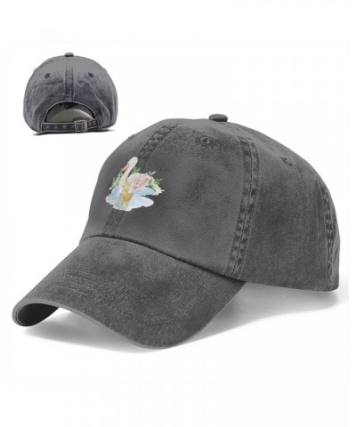 Duck Family in The Pond Baseball Cap for Men Women Hats Cotton Trucker Caps Adjustable Dad Hat Deep Heather $9.83 Baseball Caps