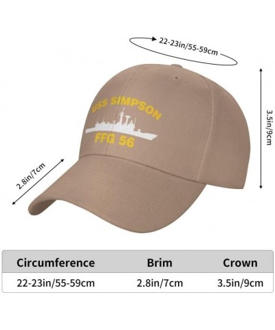 USS Simpson FFG 56 Flag-Baseball Caps-Denim Hats Cowboy Knit hat Fisherman's hat Natural $14.67 Baseball Caps