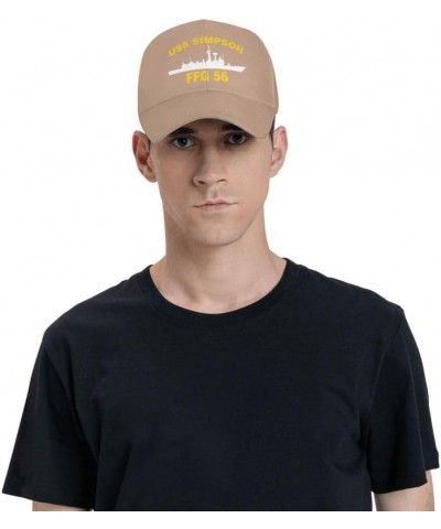 USS Simpson FFG 56 Flag-Baseball Caps-Denim Hats Cowboy Knit hat Fisherman's hat Natural $14.67 Baseball Caps