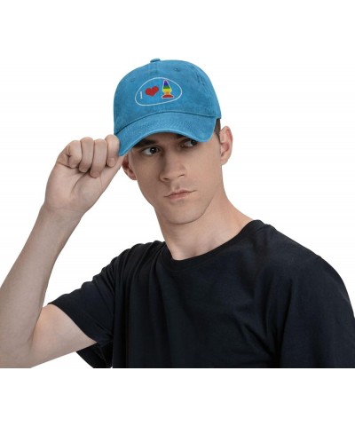 I Love Buttplug Men's Hat Vintage Cotton Washed Baseball Caps Adjustable Low Profile Dad Hat Black Blue $9.59 Baseball Caps