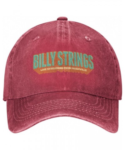 Billy Music and Strings Baseball Cap Vintage Washed Plain Trucker Dad Hats for Men and Woman Sun Hat Red $12.71 Baseball Caps