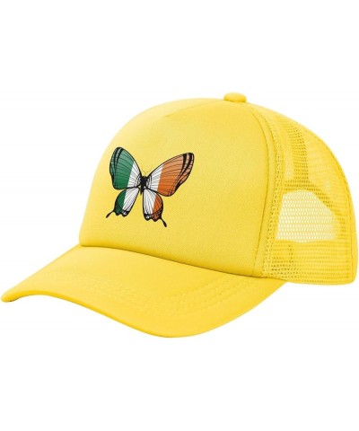 Dad Hat/Cap Mesh Baseball Cap Adjustable Trucker Hat Unisex Yellow $12.10 Baseball Caps