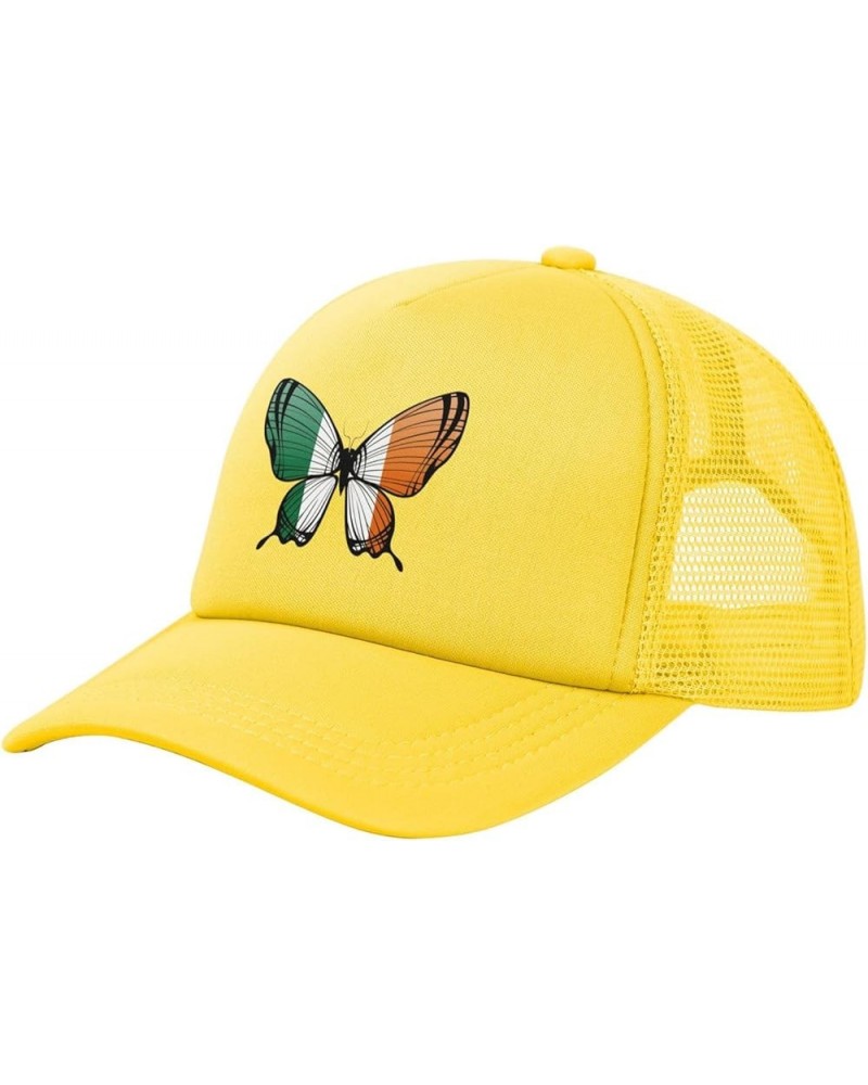 Dad Hat/Cap Mesh Baseball Cap Adjustable Trucker Hat Unisex Yellow $12.10 Baseball Caps