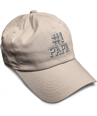 Custom Soft Baseball Cap Number 1 Papa Embroidery Dad Daddy Twill Cotton Dad Dad Hats for Men & Women Stone Design Only $13.0...