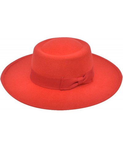 Top Hats for Women Wide Brim Wool Felt Fedoras Hat Men Autumn Winter Fashion Pork Pie Wedding Church Caps 18 $19.18 Fedoras