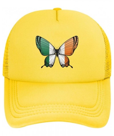 Dad Hat/Cap Mesh Baseball Cap Adjustable Trucker Hat Unisex Yellow $12.10 Baseball Caps