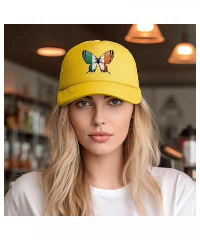 Dad Hat/Cap Mesh Baseball Cap Adjustable Trucker Hat Unisex Yellow $12.10 Baseball Caps