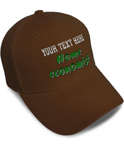 Baseball Cap Home Economist Improve Acrylic Nutrition Dad Hats for Men and Women Brown Personalized Text Here $13.50 Baseball...