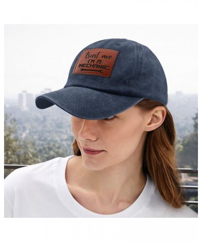 Trust Me I'm A Mechanic Baseball Cap Humor Cycling Cap Gifts for Grandma Who Like Engraved,Golf Hats Suitable Navy Blue $11.8...